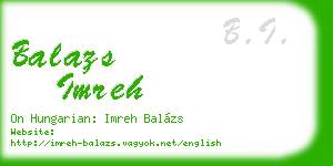 balazs imreh business card